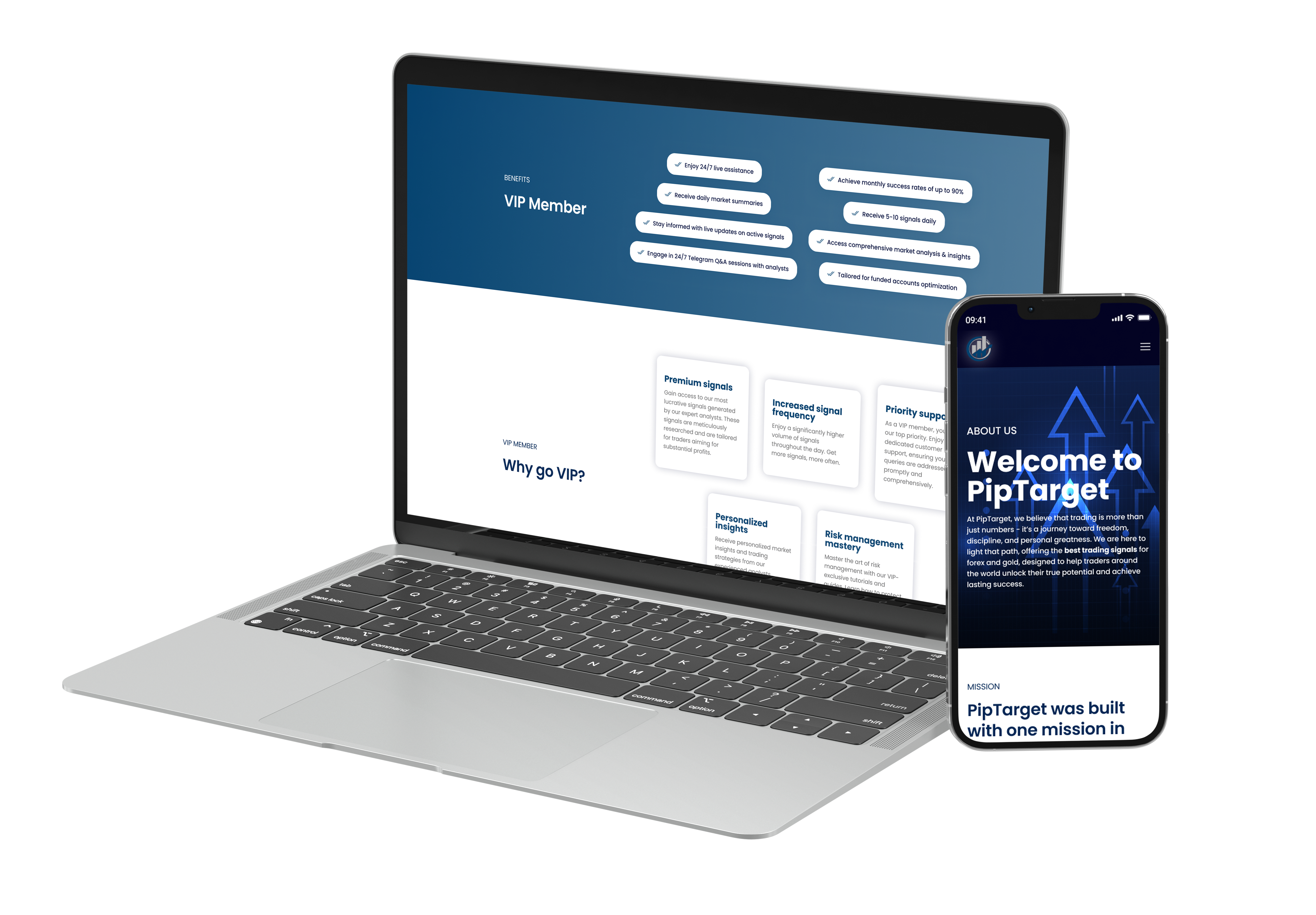 Product design mockup showing results